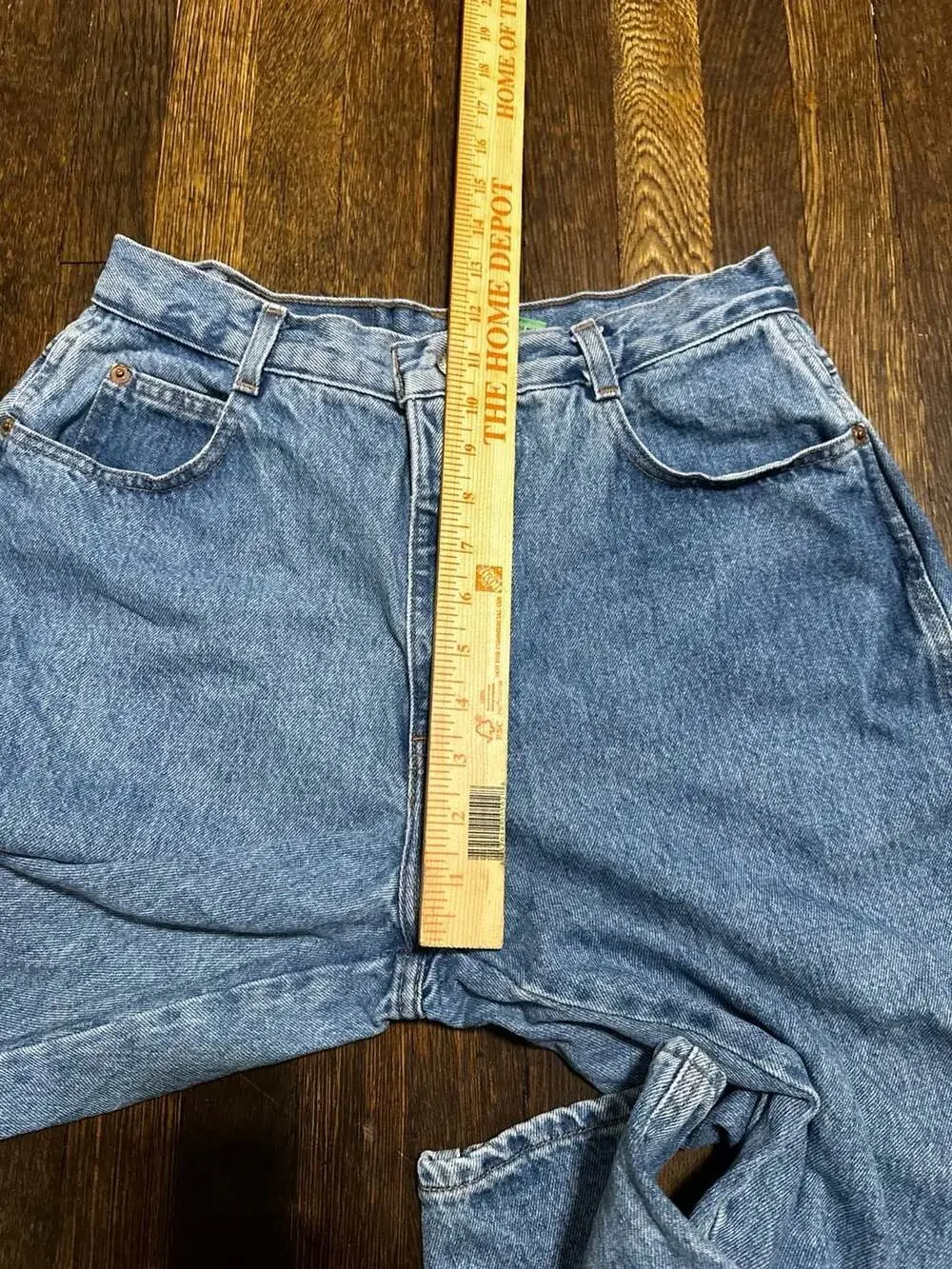 Vintage Gitano High Waisted Light Wash Denim Mom Jeans Size 14 Short